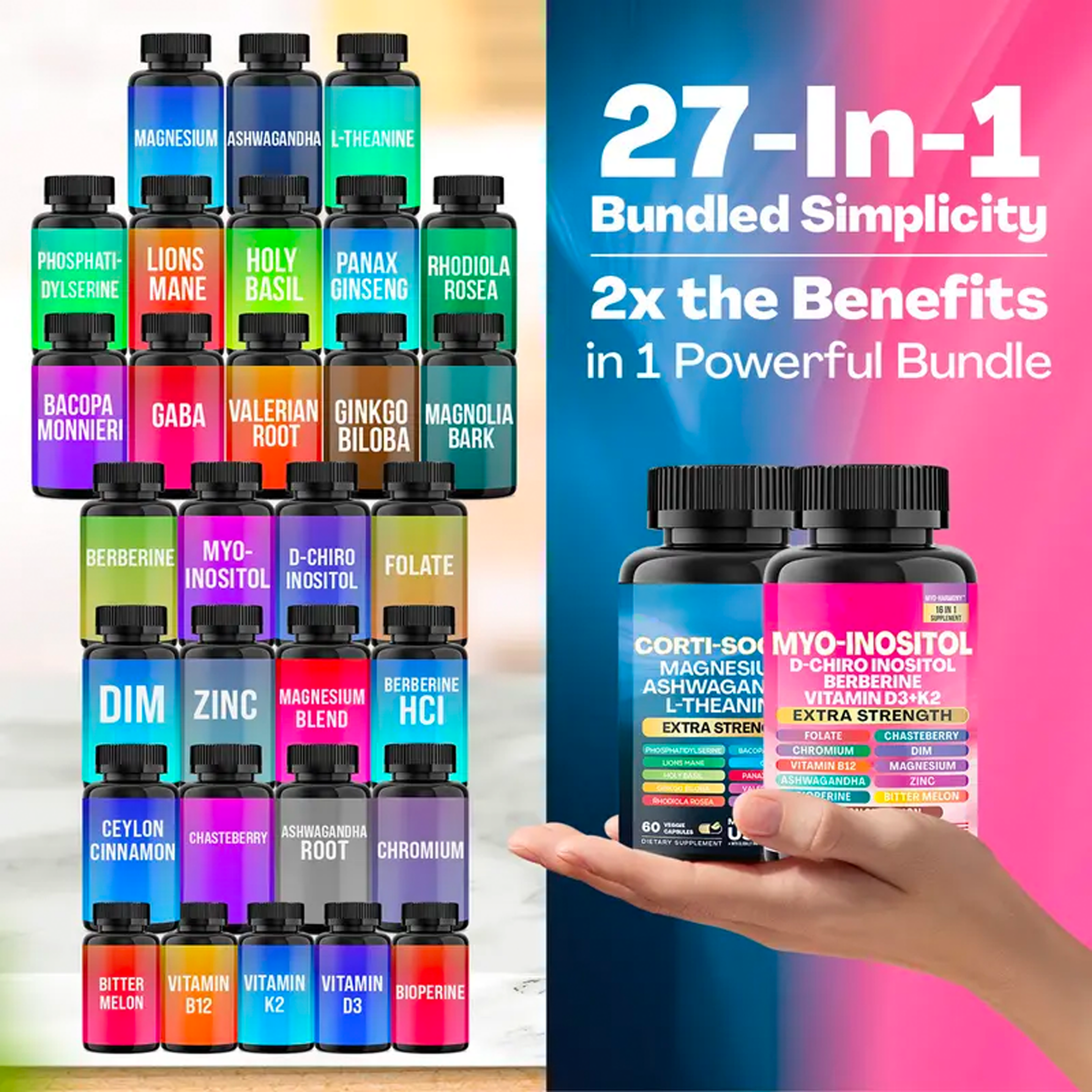 All-in-One Dietary Supplement - Multivitamin Combo with Extra Strength